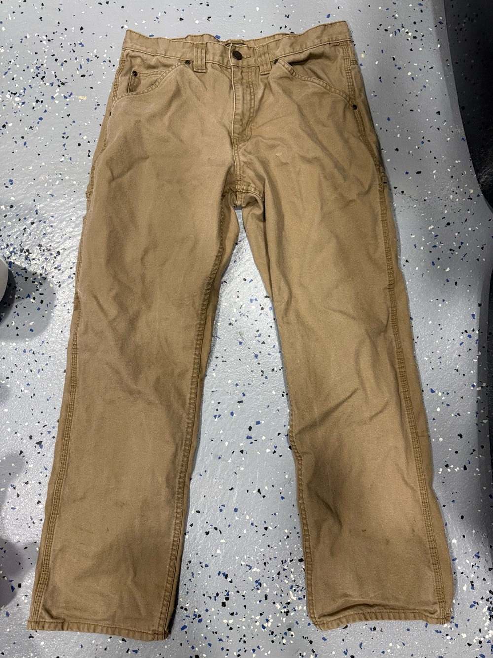 Mens khaki Schmidt work pants size 33x32